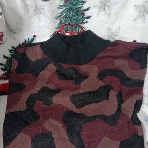 Camouflage Turtleneck Sweater